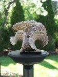 Hyperbolic crochet: bronze&nbsp;pseudosphere
